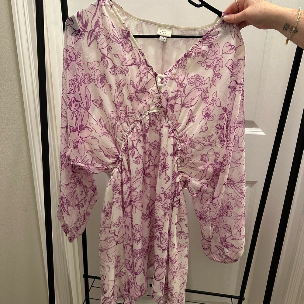 A New Day Purple Floral Blouse